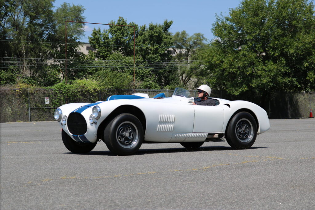 Andrew Taylor driving the 1952 Cunningham